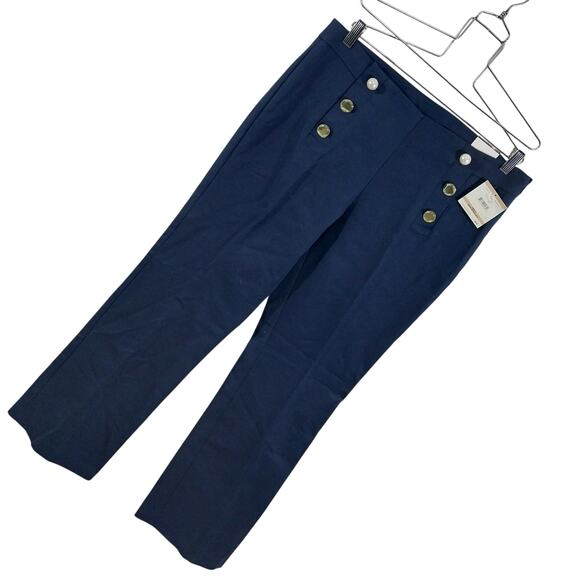 NWT@$89! ANNE KLEIN! SWEET NAVY BLUE BUTTONED SAILOR STYLE TROUSERS! SZ 12 - Picture 11 of 11